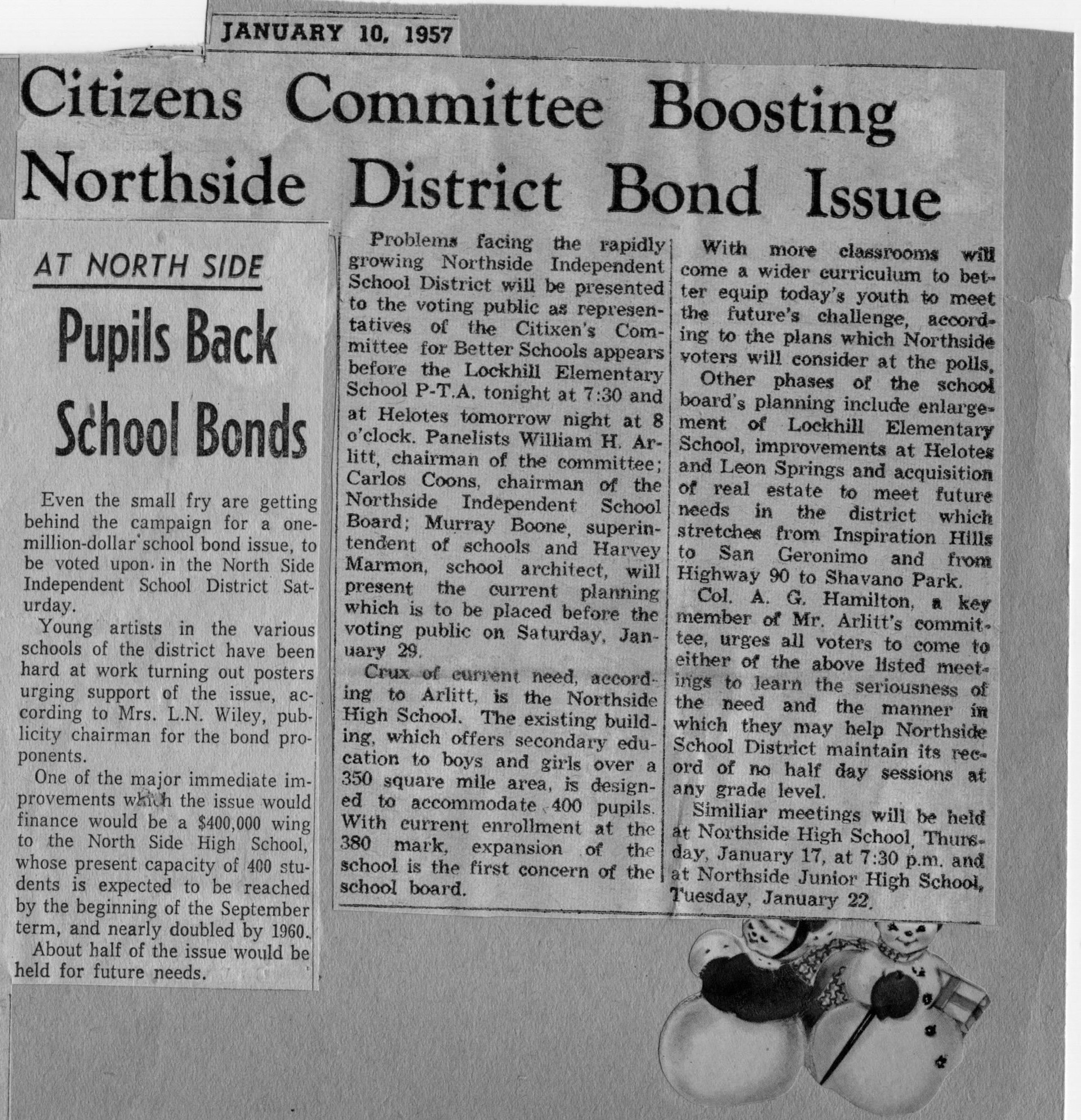 Northside ISD Bond Issue Article